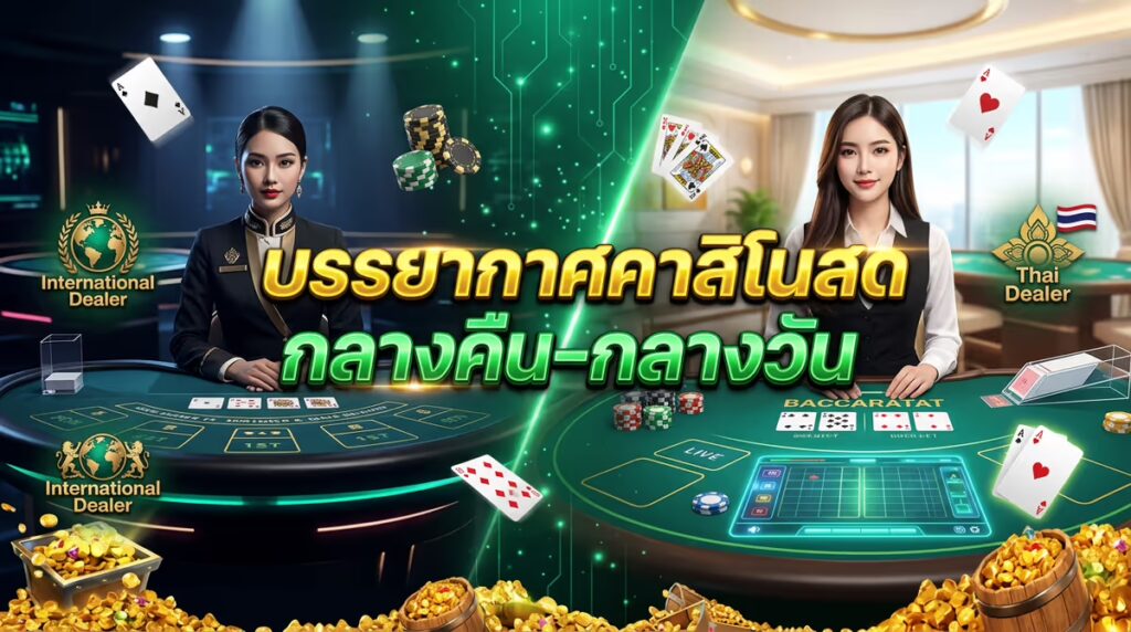 คาสิโนสดกลางคืนกับกลางวัน บรรยากาศต่างกันขนาดไหน – บันทึกจาก G2GRICH888