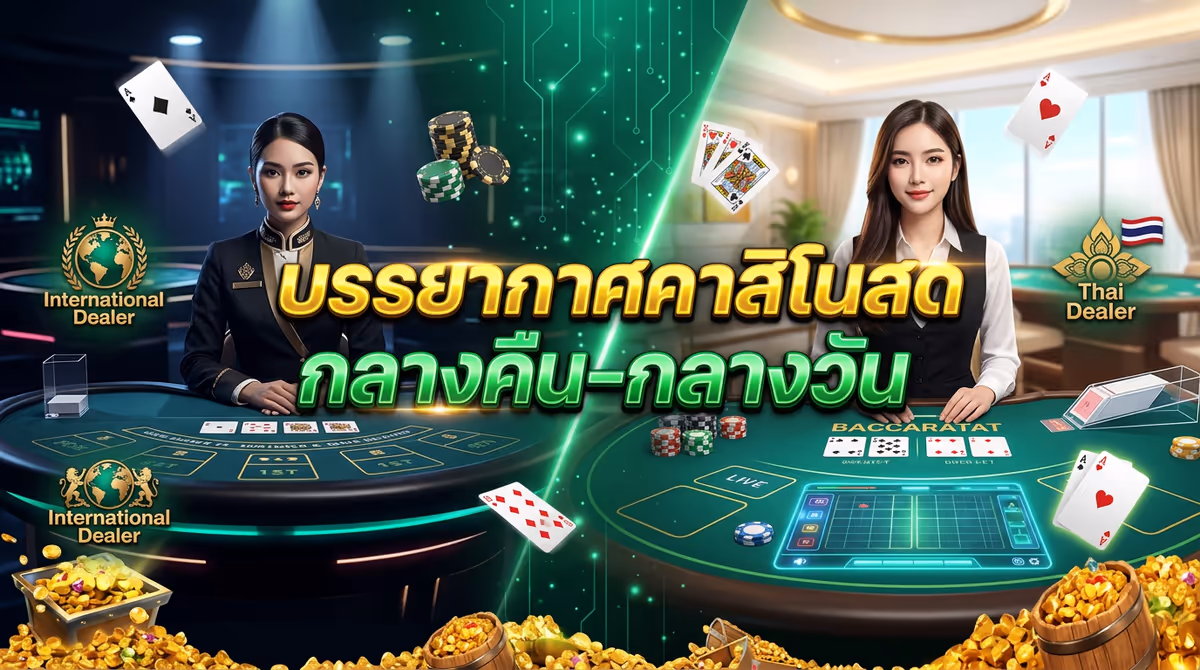 คาสิโนสดกลางคืนกับกลางวัน บรรยากาศต่างกันขนาดไหน – บันทึกจาก G2GRICH888